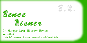 bence misner business card